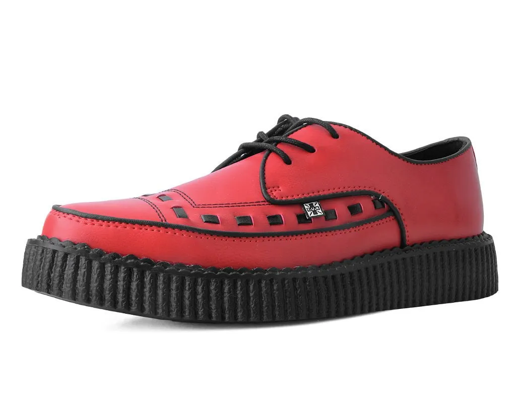 Red TUKskin Lace Up Creeper