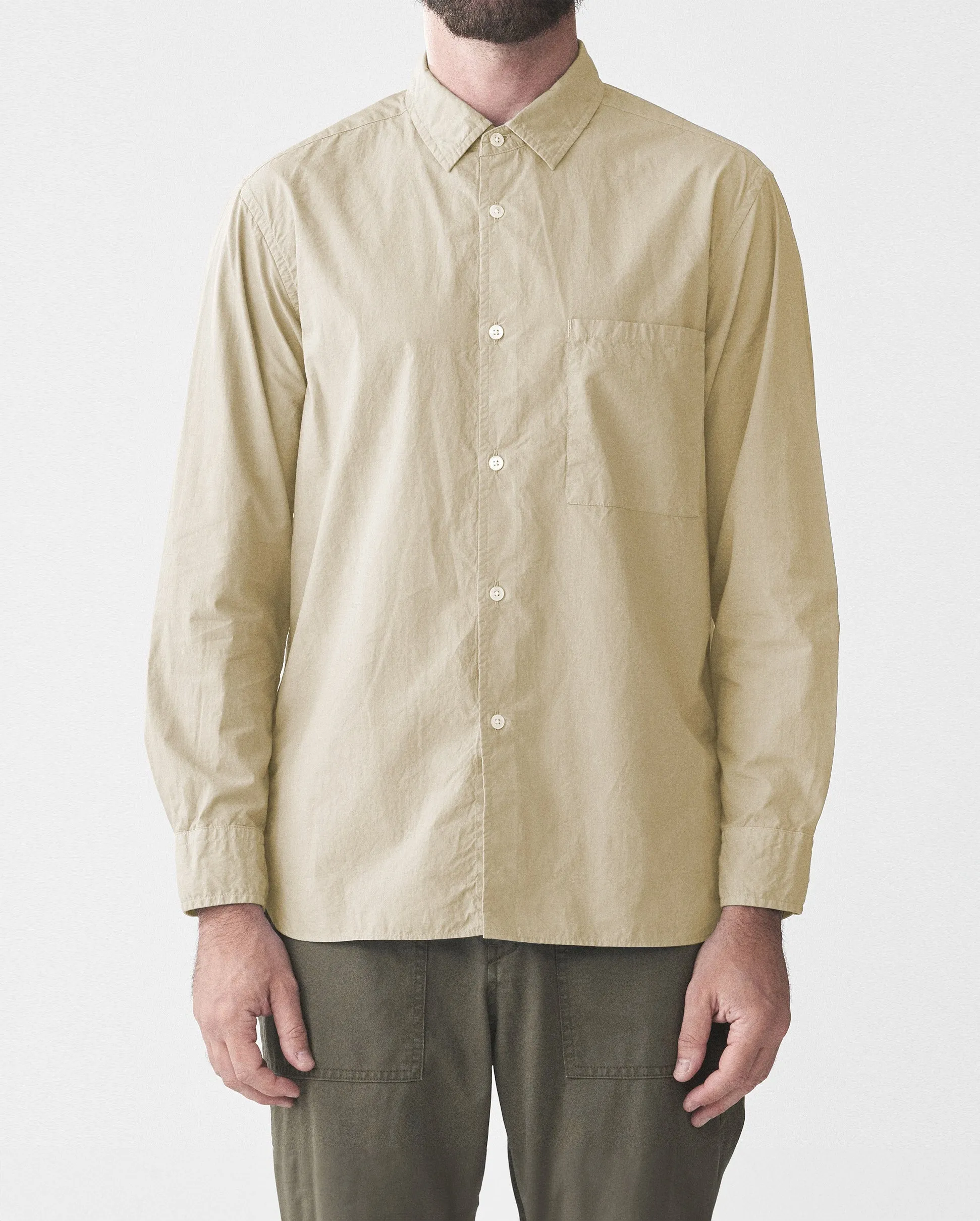 REGULAR OC COLLAR SHIRT / BEIGE