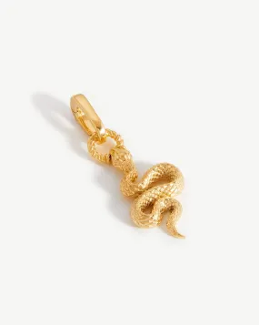 Snake Charm Clip-On Pendant | 18ct Gold Plated