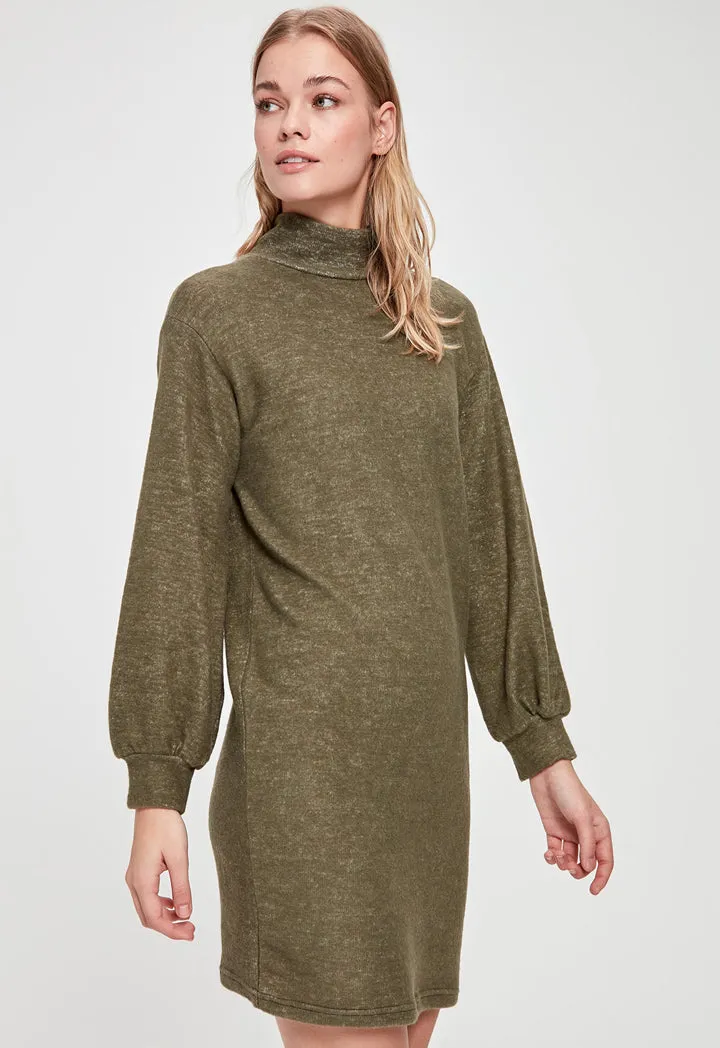 Soft Textured Turtleneck Night Dress