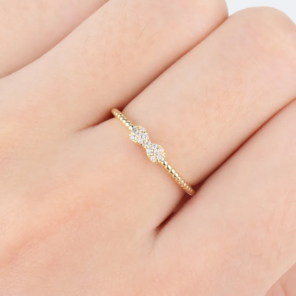 Sparkling Bow Ring