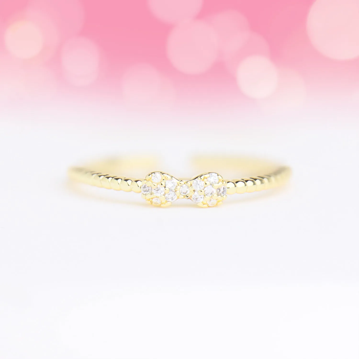 Sparkling Bow Ring