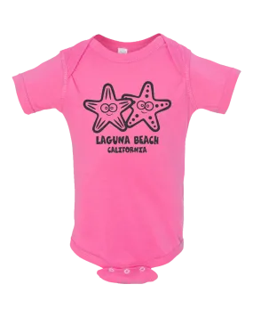 Starfish Toon Onesie - Raspberry