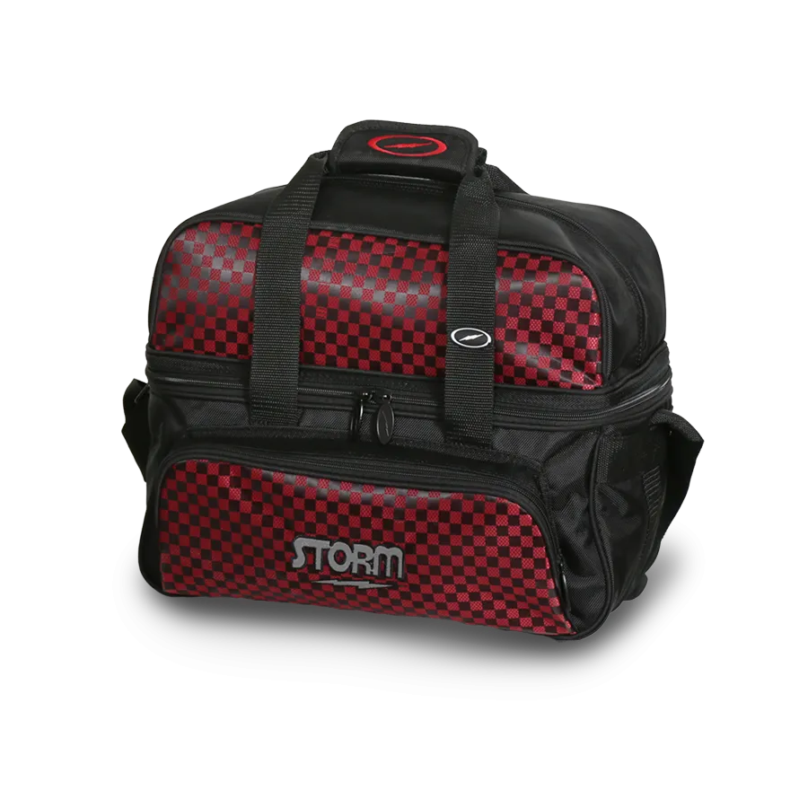 Storm 2 Ball Tote Deluxe Black/Checkered Red Bowling Bag