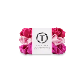 Teleties Silk Scrunchies - Small Band Pack of 3 - Rosé All Day