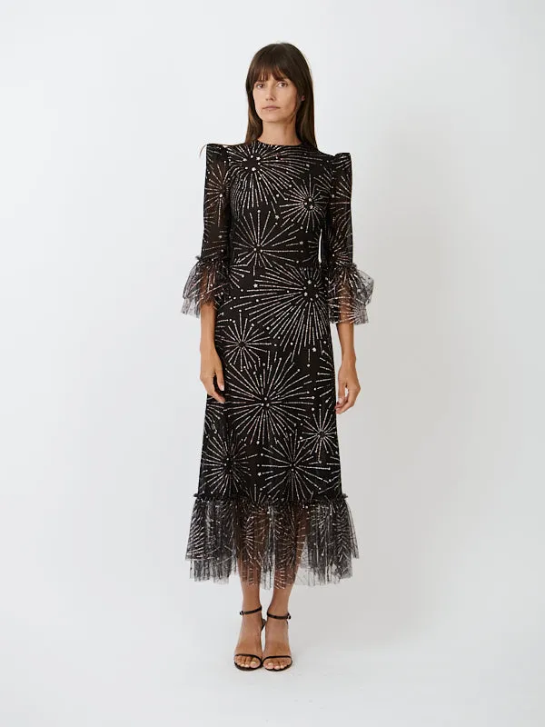 The Black Rain Falconetti Dress in Black